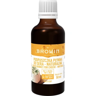 płynna PODPUSZCZKA NATURALNA DO SERÓW 50ml BROWIN 