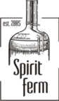 logo firmy spiritferm ze szkicem butelki