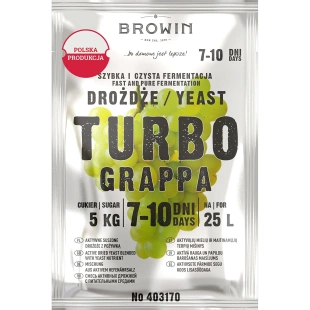 BROWIN TURBO GRAPPA 10szt drożdże gorzelnicze 14-18% 403170 (10SZT)