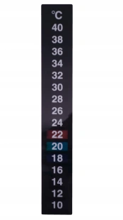 TERMOMETR  10-40°C CIEKŁOKRYSTALICZNY samoprzylepny  