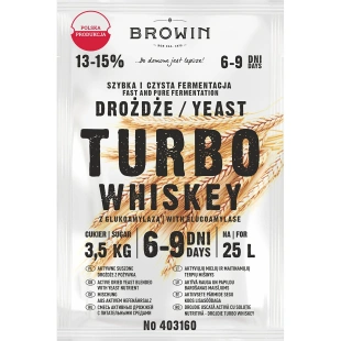 BROWIN TURBO WHISKY 13-15% na 25L 10szt drożdże gorzelnicze 403160 (10SZT)