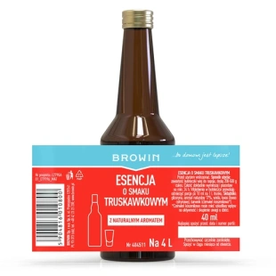 Zaprawka do alkoholu BROWIN o smaku TRUSKAWKOWYM 40ml   404511