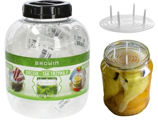DOCISK do słoików 70szt + plastikowy słoik 5L na grzyby suszone 70x139055