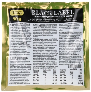 BLACK LABEL TURBO  18% 90g drożdże gorzelnicze
