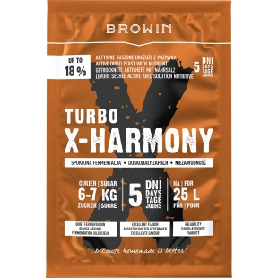 X-Harmony drożdże gorzelnicze TURBO 18% na 25 L 138 g