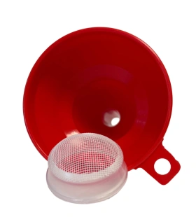 MAŁY plastikowy LEJEK Z SITKIEM  fi 80mm  