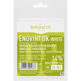 drożdże winiarskie Enovini® OK WHITE  obniżające kwasowość 7g 400380