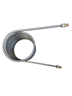 CHŁODNICA spiralna  fi22 rura 10x1,5mm szybkozłącze metalowe x2 metalowe wyjścia proste