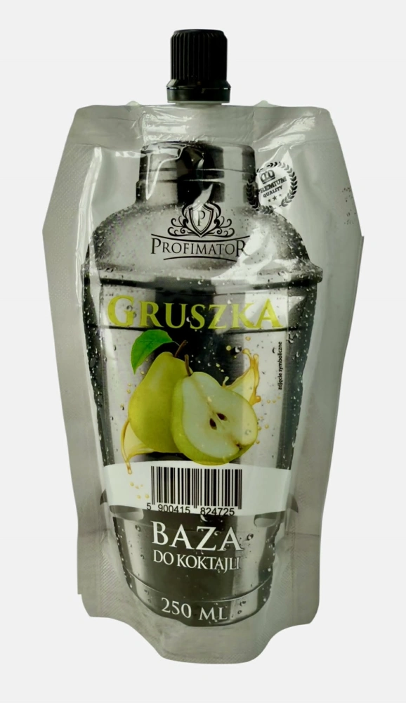 Saszetka 250ml z bazą do drinków o smaku gruszki.
