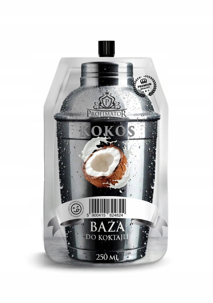 Saszetka 250ml z bazą do drinków o smaku kokosa.