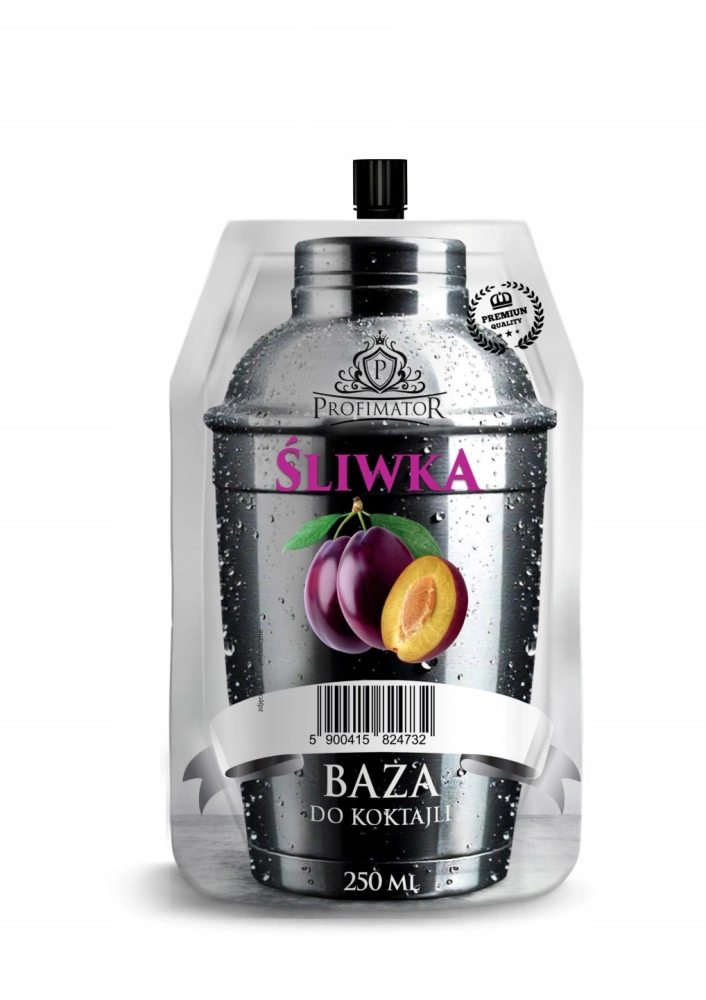 Saszetka 250ml z bazą do drinków o śliwki.