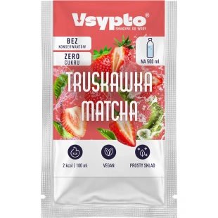 oranżada VSYPTO TRUSKAWKA MATCHA na 500ml wody 402006