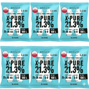 X-PURE  21,3%  drożdże gorzelnicze na 100L 403106 6sztuk