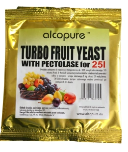 Drożdże do Owoców Nastawów TURBO FRUIT Gozdawa 25L Pektoenzym Bimber