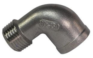 Kolano nierdzewne kwasoodporne GW-GW 1/4" INOX