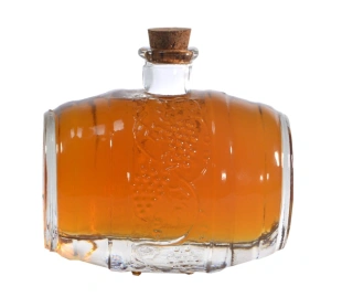 BECZUŁKA szklana 500ml z KORKIEM z korka OZDOBA