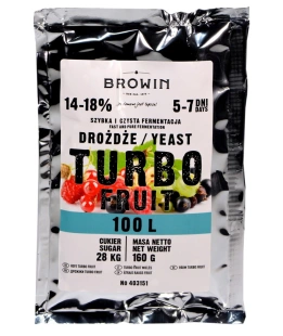 DROŻDŻE TURBO FRUIT  na 100L BROWIN do wina 403151
