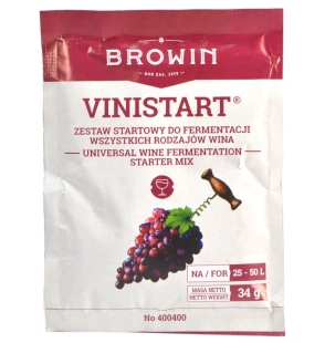 VINISTART drożdże do wina 34g na 25-50L 400400