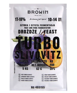 BROWIN TURBO SLIVOVITZ drożdże gorzelnicze 62g śliwowica 403155