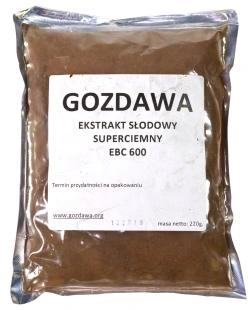 Ekstrakt Słodowy GOZDAWA proszek SUPERCIEMNY 220g
